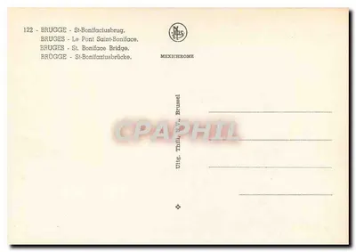 Bruges — Most św. Bonifacyja — Iris, n° 122 — Rewers