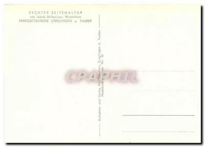 Altar direito — HERRGOTTSKIRCHE CREGLINGEN a. TAUBER — editor Jakob Mülholtzer — Verso
