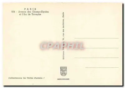 Paryż - Aleja Champs-Élysées i Arc de Triomphe — Wydawnictwo Diplôme — Rewers