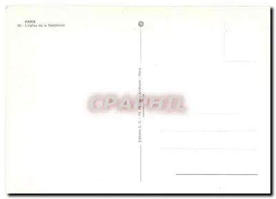 Stara pocztówka Paryż - Katedra św. Klaudii — Wydawnictwo E.C. - 74, Rue des Archives - Paryż — Rewers