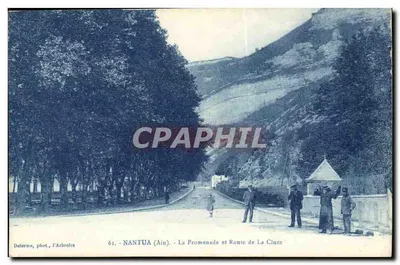 NANTUA (Ain) - A Promenade e Estrada de La Cluze — Daterme, fot., l'Arbreles, n°61