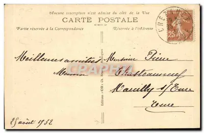 Crezancy (Aisne) — Paisaje sobre Connigis — Colección Lefort — Reverso