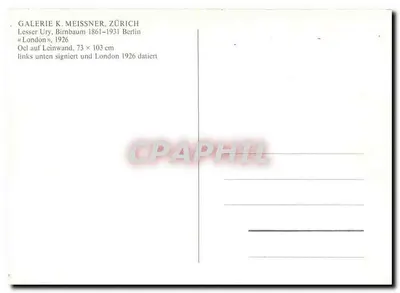 Londyn — widok rzeki i mostu — Galeria K. Meissner, Zurych — Rewers