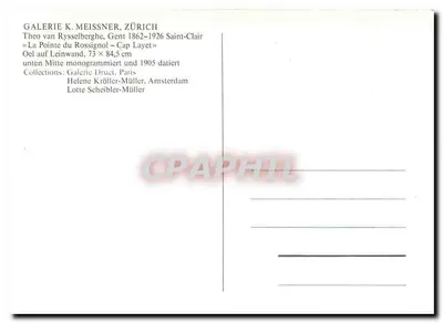 Cap Layet — Saint-Clair — Galeria K. Meissner, Zurych — Rewers