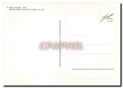 Schrein Kaiser Karls des Großen — 12º século — Krapohl-Verlag, O 222 — Verso