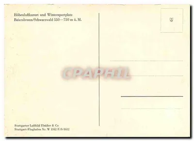 Baierbronn — widok z powietrza — Stuttgarter Luftbild Elsäßer & Co, n° W 1342 F/9/1612 — Rewers