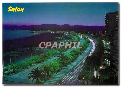 Salou — vista noturna da praia e da estrada — Foto RAYMOND