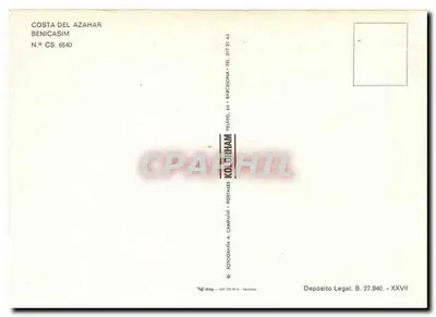 Pływańce Benicasim — Costa del Azahar — n° CS. 6540 — Rewers