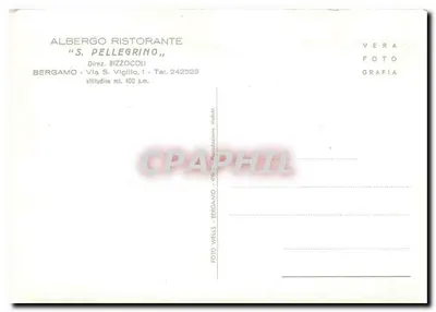Ristorante S. Pellegrino — Bergamo — uitgever Poto Wells — Achterkant