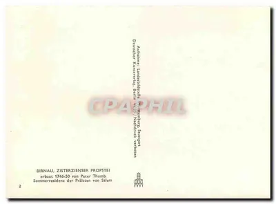 Birnau, Zisterciacki Opactwo — Sommerresidenz biskupów z Salem — wydawca Deutscher Kunstverlag Berlin — Rewers