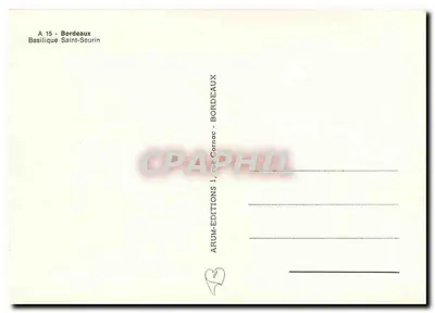 Bordeaux — Bazylika św. Seweryna — ARUM-EDITIONS — Rewers