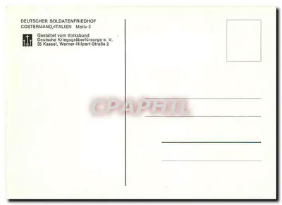 Duits militair kerkhof in Costermano — Italië — uitgever Deutsche Kriegsgräberfürsorge e.V. — Achterkant