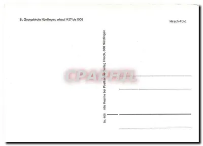 Igreja de São Jorge, Nördlingen — editor Hirsch-Foto, n° 408 — Verso