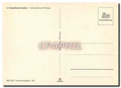 Schwäbisch Gmünd — Centro Cultural Prediger — Letz Ansichtskarten — Verso
