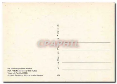 Famiglia in lutto — bambino defunto — editore Verlag Haus am Weyerberg, n°131 — Verso