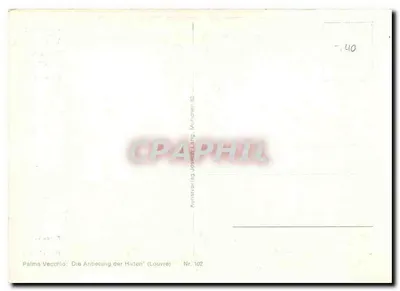 A Visitação — Palma Vecchio — Kunstanstalt Lang, München 82, Nr. 102 — Verso