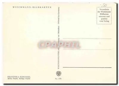 Narodzenie — scena dzieci i aniołów — wydawca Wiechmann, nr 779 — Rewers