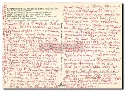 Curativo de altitude Heiligenberg — Especialidade: spa e hospital — editor: Druckerei und Verlag Möhlicke Sturm — Verso