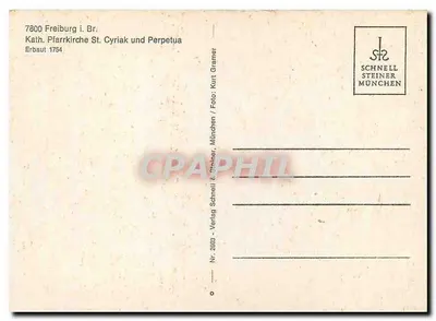 फ्राइबर्ग के सेंट-सिरियाक्वे-एट-सेंट-पेर्पेट्यू कैथेड्रल के अंदर — प्रकाशक स्नेल & स्टेनर, संख्या 2803 — पीछे