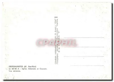 Ebersmunster (67) — Abbatia i klasztor — Combiérier Imprimeur, Mâcon — Rewers