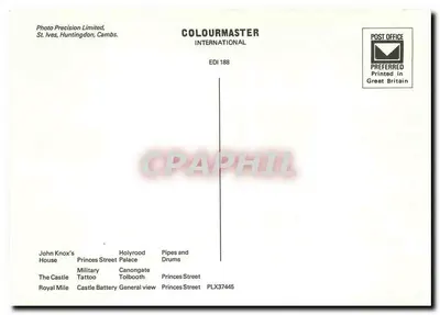 Edimburgo — vista panorâmica — Coloumaster International, série EDI 188 — Verso