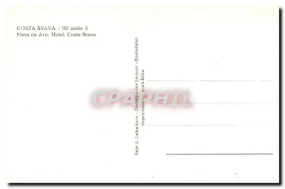 Pływa Aro — Hotel Costa Brava — Costa Brava, seria 90 — Rewers