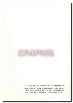 Palácio da Diputación de Barcelona — Salão de San Jorge — Decoração pictórica de Pere Blay (1926) — Verso