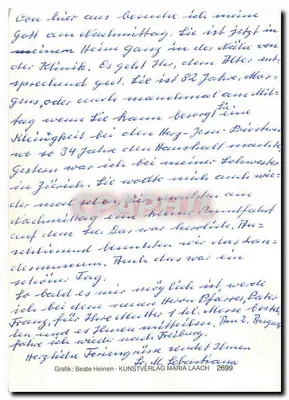 Poço no deserto — citação de Antoine de Saint-Exupéry — editor Kunstverlag Maria Laach, n° 2699 — Verso
