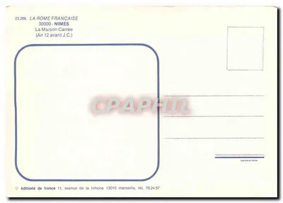 A Maison Carrée — Nîmes — edições de França — Verso