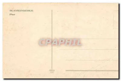 Bilhete postal moderno Blankenberge Pier — Verso