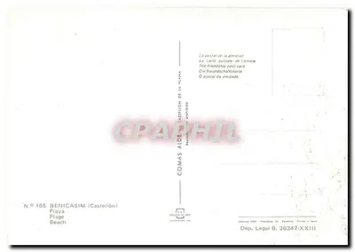 Benicasim (Castellón) — Plage — Éditeur: Comas Alde, n° 165 — Rewers