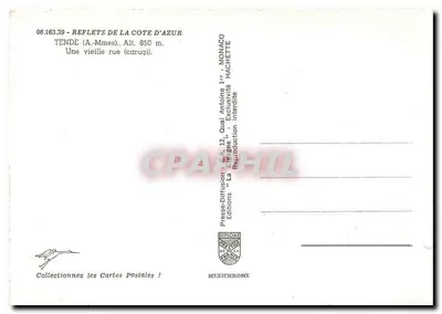 Tende (A.-Mmes) — Uma velha rua (carugui) — Presses-Diffusion SA, Monaco — Verso