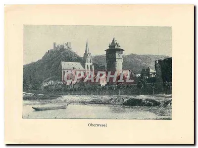La Pfalz blisko Caub — widok zamek nad Ryniem — éditeur non visible — Rewers