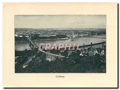 Stolzenfels — zamek na wzniesieniu nad rzeką — wydawca nieznany — Rewers