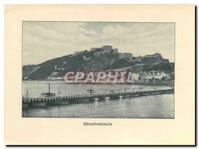 Monumento ao Imperador Guilherme no Deutsches Eck — editor Ehrenbreitstein — Verso