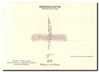 Estação termal "La Rive" - Vichy (Allier) — Edições Hachette - IRIS — Verso