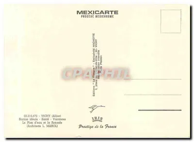 Vichy — Idealna stacja — Zdrowie — Wypoczynek — Wydawca IRIS, n° 03.310.472 — Rewers