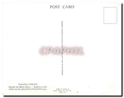 Replicy osiągnięć Edwarda Czarnego Pryncypa — Katedra w Canterbury — Rewers