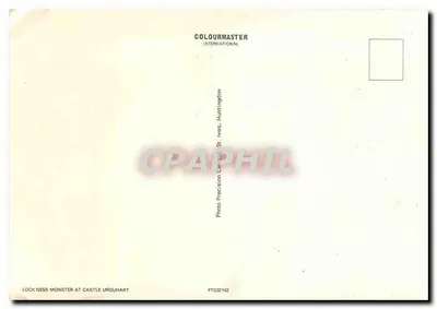 Monstro do Loch Ness — à Castle Urquhart — editor COLOURMASTER INTERNATIONAL — Verso