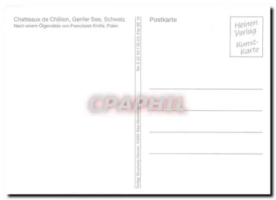 Castelos de Chillon — Lago de Genebra, Suíça — Heinen Verlag, Bad Montecarlo — Verso