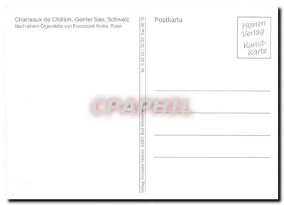 Zamek Chillon — Jezioro Genewskie, Szwajcaria — Heinen Verlag, n° 20 10 — Rewers