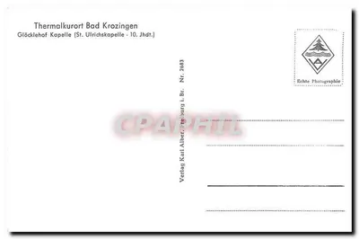Kaplica Glöcklehof (Święta Kaplica św. Ulryka) — Kurort termalny Bad Krozingen — Wydawnictwo Karl Albert, Pielburg i. Br. Nr. 2683 — Rewers