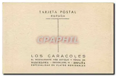Los Caracoles — Casa Boterull 1835 — uitgever niet zichtbaar — Achterkant