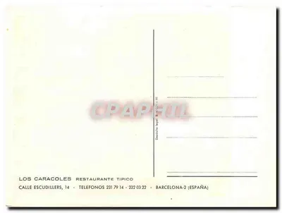 Restaurante Los Caracoles — Bofarull Hnos. — Barcelona — Rewers