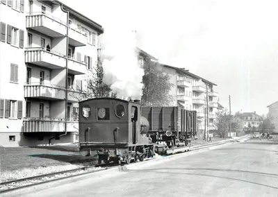 Pociąg «Renfer» w Bözingen — 26.4.1967 — Foto J.L. Rochaix — BVA, Aloys Fauquez — 161.7 MBB