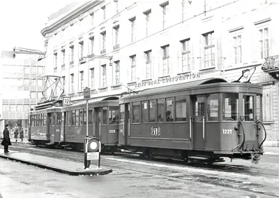 Tramwaje w Lausannie — ulica Aeschenvorstadt — fotografia J.L. Rochaix