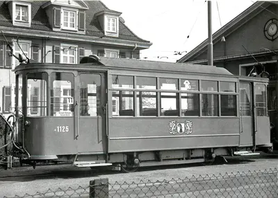 Tramwaj n°1125 — depozyt na Münchensteinerstrasse — BVA, Lausanne