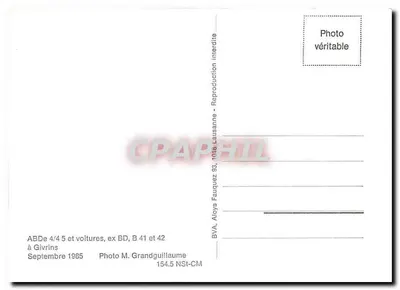 Givrins — Stacja i tramwaj — fot. M. Grandguillaume, n° 154.5 — Rewers