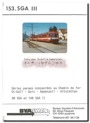Trem SGA III em Sammelplatz — 29.6.1987 — Bureau Vaudois d'Adresses, Lausanne