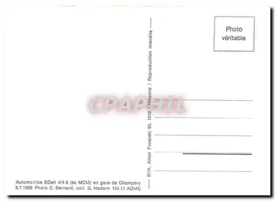 Automotrica BDeh 4/4 6 (ex MCM) — stacja Champery — Foto C. Bernard, zbiór G. Hadorn 184.11 — Rewers